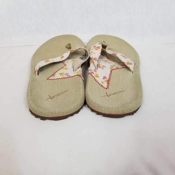 TEVA Floral Fabric Strap Thong Flip Flop Sandals Multicolor Size 10 ~ 4356 - Picture 5 of 8